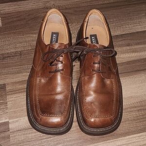 Kenneth Cole Reaction Brown Leather Dress Shoes Size 10